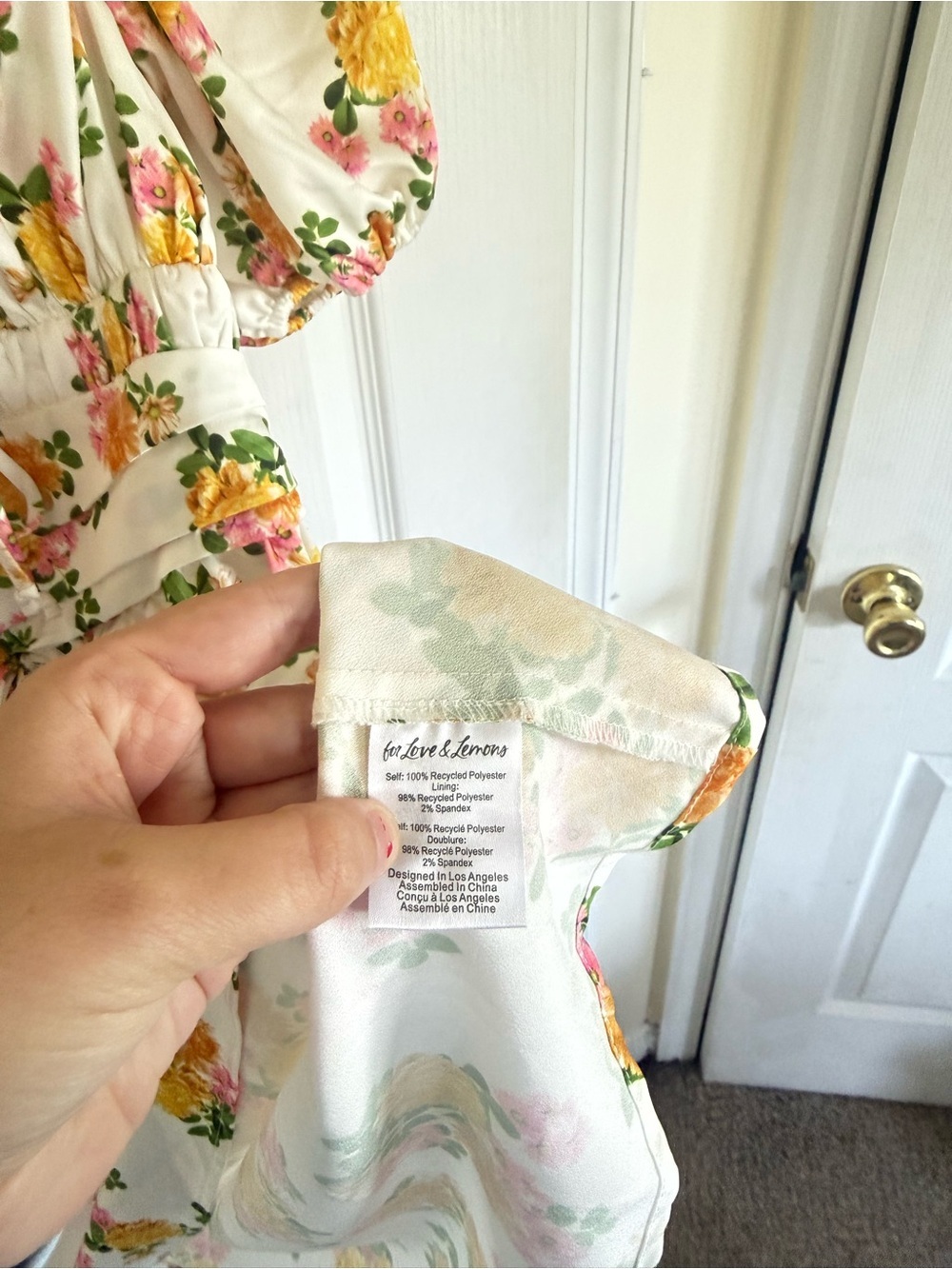 For Love & Lemons Emma Floral Mini Dress - Picture 3 of 6